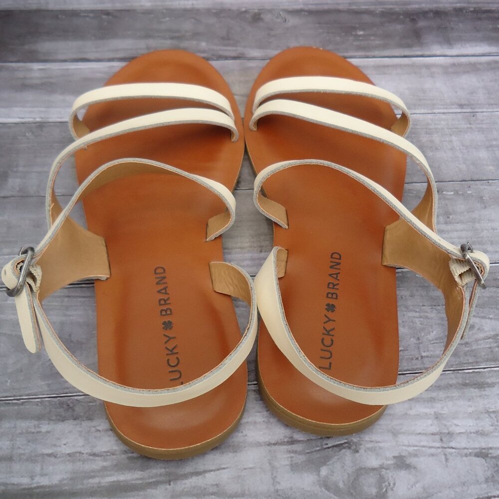 SIZE 8. LUCKY BRAND leather strappy sandals. - Picture 7 of 16